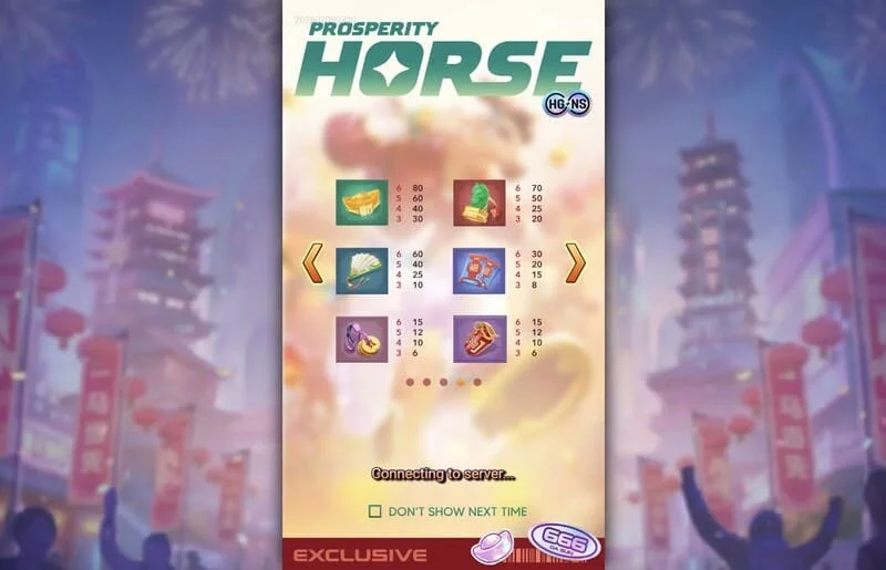 Prosperity Horse - výplatní tabulka symbolů